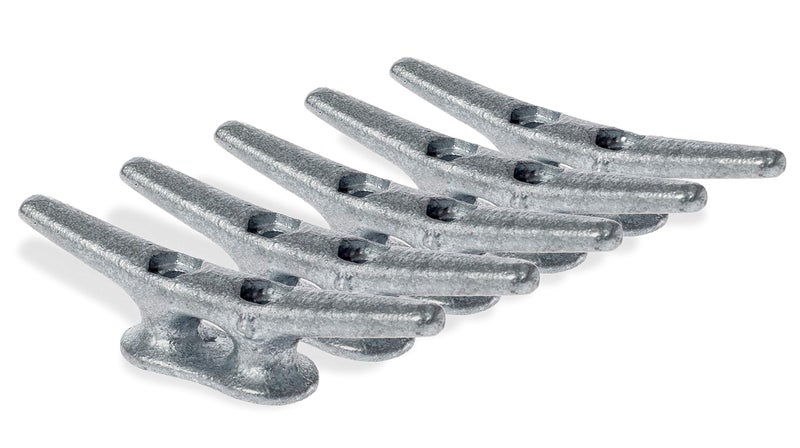 ZUJARA 4 inch Dock Cleats, 5-Pack Galvanized Iron Boat Cleat for Marine or Decorative Applications - Image 1